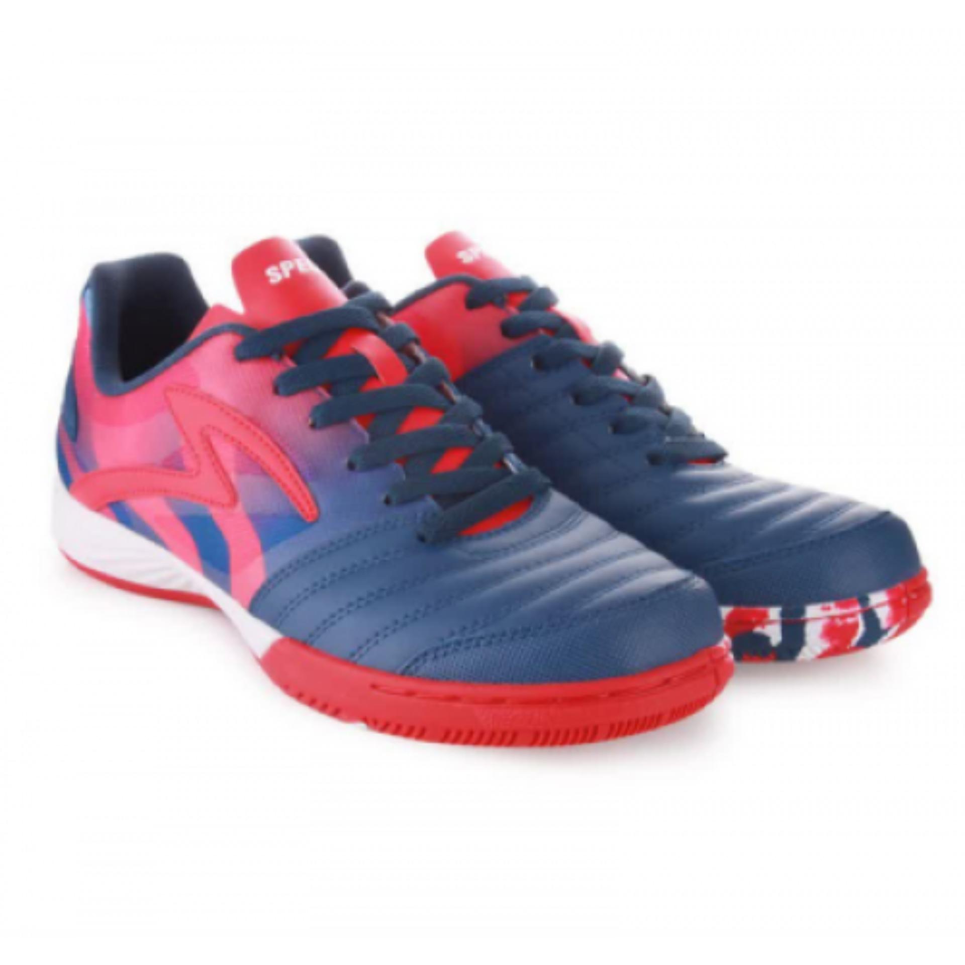 Specs Metasala Spike Galaxy Blue Primer Red White Sepatu Futsal