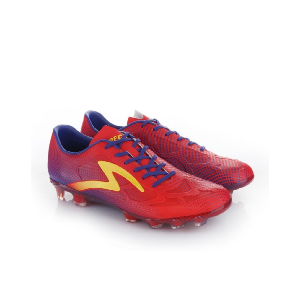 Specs Swervo Thunderbolt Emperor Red Naval Blue Spot Yellow Sepatu Sepak Bola