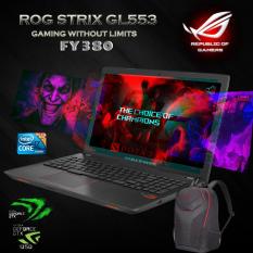 Spesifikasi Asus ROG STRIX GL553VD-FY380D With Intel Core i7-7700HQ Nvidia GTX1050 4GB GDDR5 16GB RAM DDR4 1TB HDD 128GB SSD Free ROG BackPack