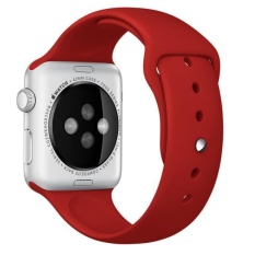 Olahraga Silikon Gelang Tali Band untuk Apple Watch 38mm Merah-Internasional