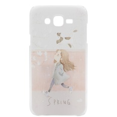 Hari Musim Semi Clear Edge Plastik Keras Lukisan Back Case untuk Samsung Galaxy J5 (Multicolor)-Intl.