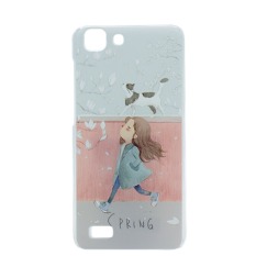 Hari Musim Semi Jelas Tepi Keras Cat Warna Plastik Penutup Belakang Pelindung untuk Vivo X5L (Bening)-Intl.
