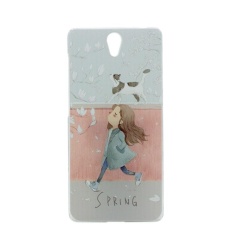 Hari Musim Semi Clear Edge Plastik Keras Lukisan Belakang Sampul Case untuk OPPO Find 5 Mini R827 (Clear) -Intl