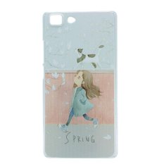 Hari Musim Semi Clear Edge Plastik Keras Lukisan Belakang Sampul Case untuk OPPO R5 (Clear)-Intl