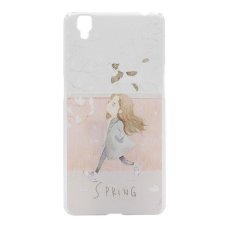 Hari Musim Semi Clear Edge Plastik Keras Lukisan Belakang Sampul Case untuk OPPO R7S (Clear)-Intl