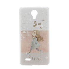 Hari Musim Semi Clear Edge Plastik Keras Lukisan Belakang Sampul Case untuk VIVO Y22 (Clear)-Intl