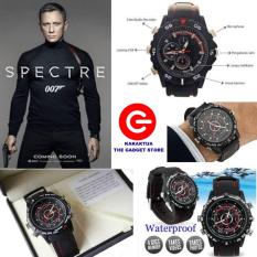 Spy Tec Jam Tangan Pengintai Kamera Tersembunyi - 8gb internal memory Hidden Cam - Camera Black Rubber Wrist Watch