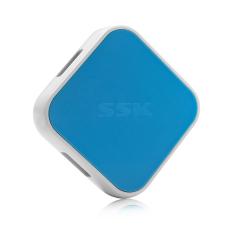 SSK 4-Port USB 2.0 Ultra Mini Hub-4 Port Kecepatan Tinggi untuk Notebook/Laptop/Netbook /PC/MAC | Plug & Play | Tanpa Power Supply-Intl
