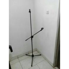 stand mic Original BONUS DUA HOLDER microphone lantai tinggi double bisa dua mic sekaligus penyangga mic BONUS GRATIS ONGKOS KEMANA AJA