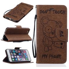 Berdiri Dompet Kredit Dompet Kartu ID Pemegang Magnetic Flip Folio Pelindung Ponsel Lunak Tpu Kulit PU Ultra Ramping Cocok Case PENUTUP UNTUK iPhone 6 Plus/ 6 S Plus-Intl