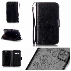 Berdiri Dompet Kredit Dompet Kartu ID Pemegang Magnetic Flip Folio Pelindung Ponsel Lunak Tpu Kulit PU Ultra Ramping Cocok Case Cover untuk Samsung Galaxy J1 Ace -Intl