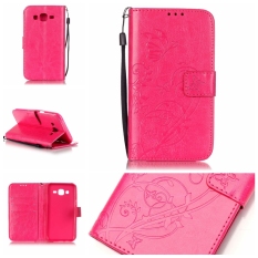 Dompet Dompet Dompet Kartu Kredit ID Pemegang Magnetic Flip Folio TPU Lembut Bumper PU Kulit Ultra Slim Fit Case Cover untuk Samsung Galaxy J5/J500-Intl