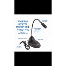 Rp 95.000. STANDING DESKTOP MICROPHONE meja komputer laptop M-TECH M 01 original asli mic mik mikrofon kabel cable karaoke vokal vocal PROFESIONAL ...
