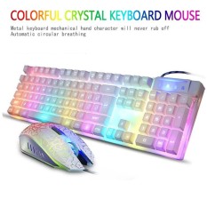 Stazub KR-700 Lampu Latar Profesional Gaming Mechanical Keyboard, 4000 DPI Optik Wired Mouse-Intl