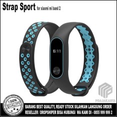 Strap Sport Gelang Pengganti Xiaomi Mi Band 2 Oled Display - Black Blue