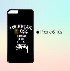 stussy x bape logo X6175 Casing Custom Hardcase iPhone 6s Plus / 6 Plus Case Cover