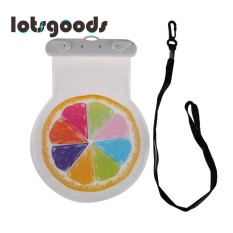 Musim Panas Cute Pola Buah Waterproof 6 InchSmart Telepon Melindungi Pouch dengan Strap (Multicolor)-Intl
