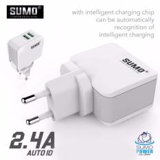 SUMO SC-208 2,4A Dual USB Travel Charger Fast Charging For Samsung Xiao Mi Iphone 2.4 A (GARANSI 1 TAHUN)