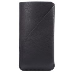 SUNSKY 16 Cm Kulit Gajah Universal Tekstur Gaya Vertikal Kantong Tas dengan Slot Kartu untuk Samsung Galaxy Mega 6,3. Huawei Mate 8/kawin 7 (hitam)