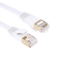 SUNSKY emas berlapis kepala CAT7 kecepatan tinggi 10Gbps
ultra-tipis datar jaringan Ethernet kabel LAN, panjang: 15 m
(putih)
