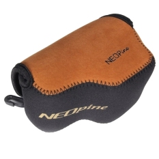SUNSKY NEOpine Neoprena Lembut Tas Wadah With Kait FOR Sony A6000 Kamera 16-50mm Lensa (Coklat)