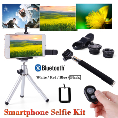 Super Phone Camera Kit Lens Monopod Wireless Control Tripod for Smartphone