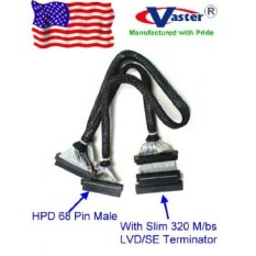 Superecable-20498-Ultra LVD/SE 320 Spesifikasi, kabel SCSI Keras Mendorong Sepanjang 4 Mendorong dengan 320 LVD/SE Terminator-Internasional