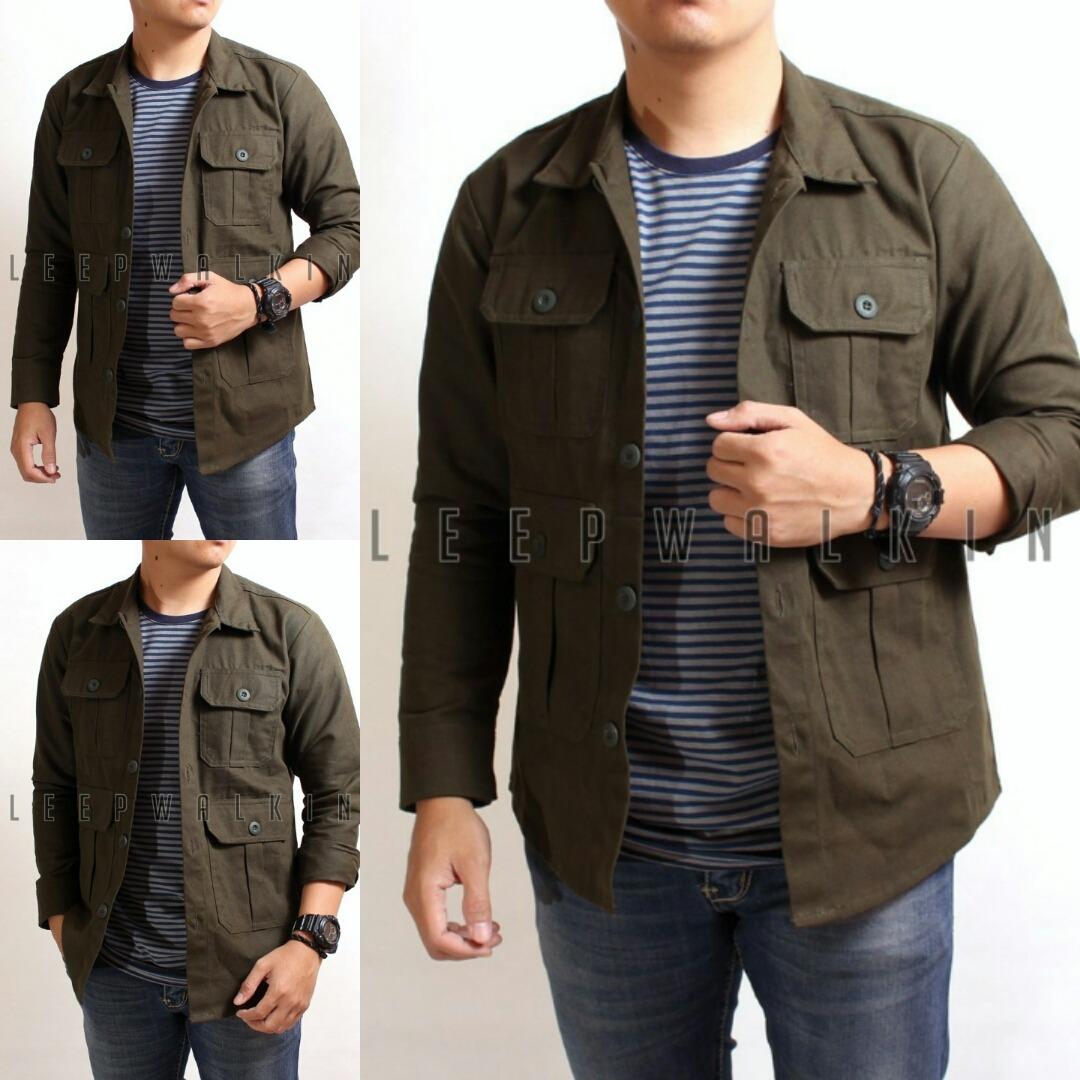 SW KEMEJA PRIA M65 TRUCKER MILITAN CANVAS