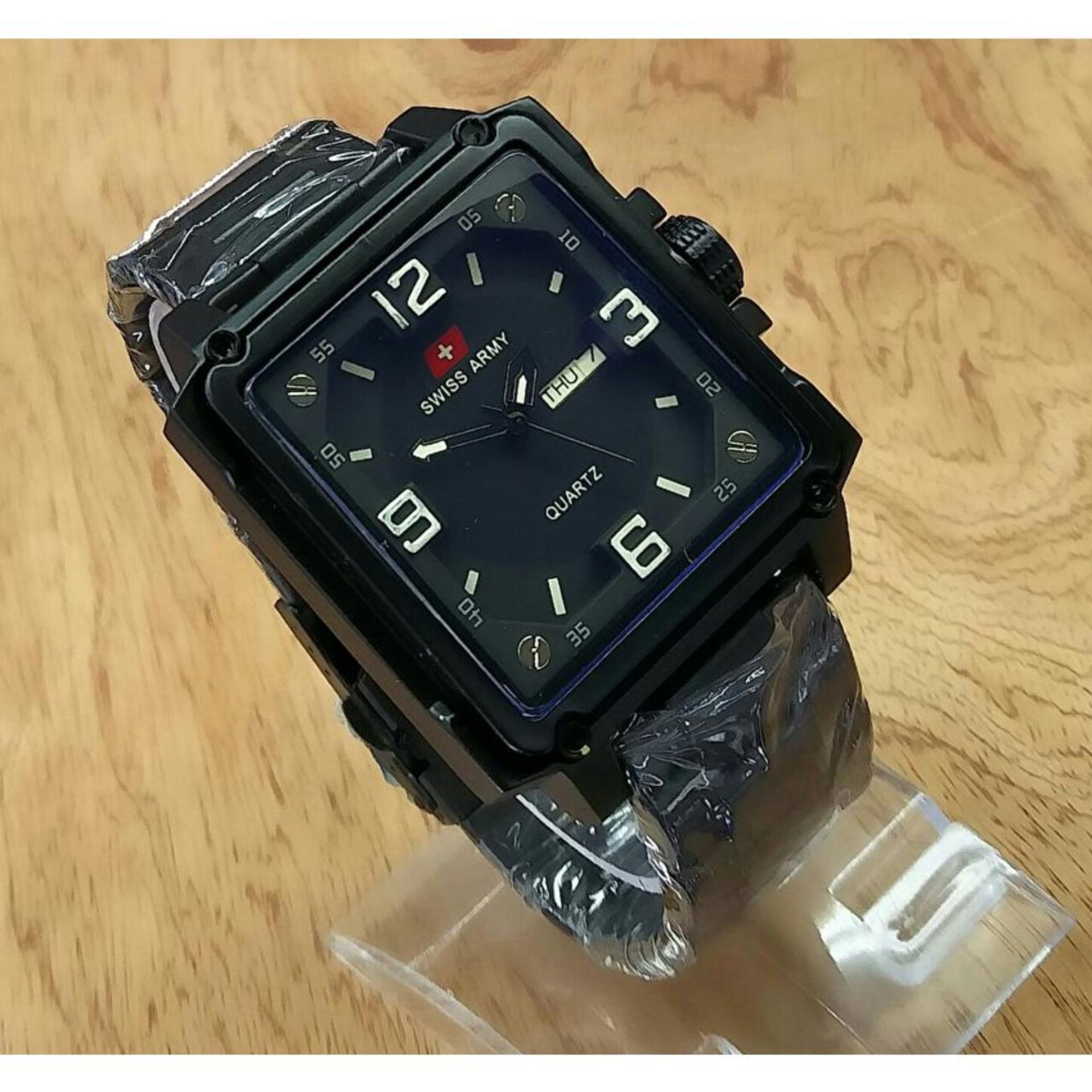 Swiss Army - SA 4125 azka - Jam Tangan Pria - Stainlesstell Strap - Black