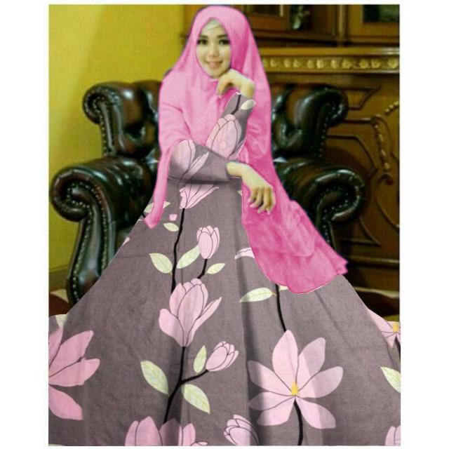 SYARI PANJANG GAMIS KATUN JEPANG MAXI MUSLIMAH PLUS KHIMAR