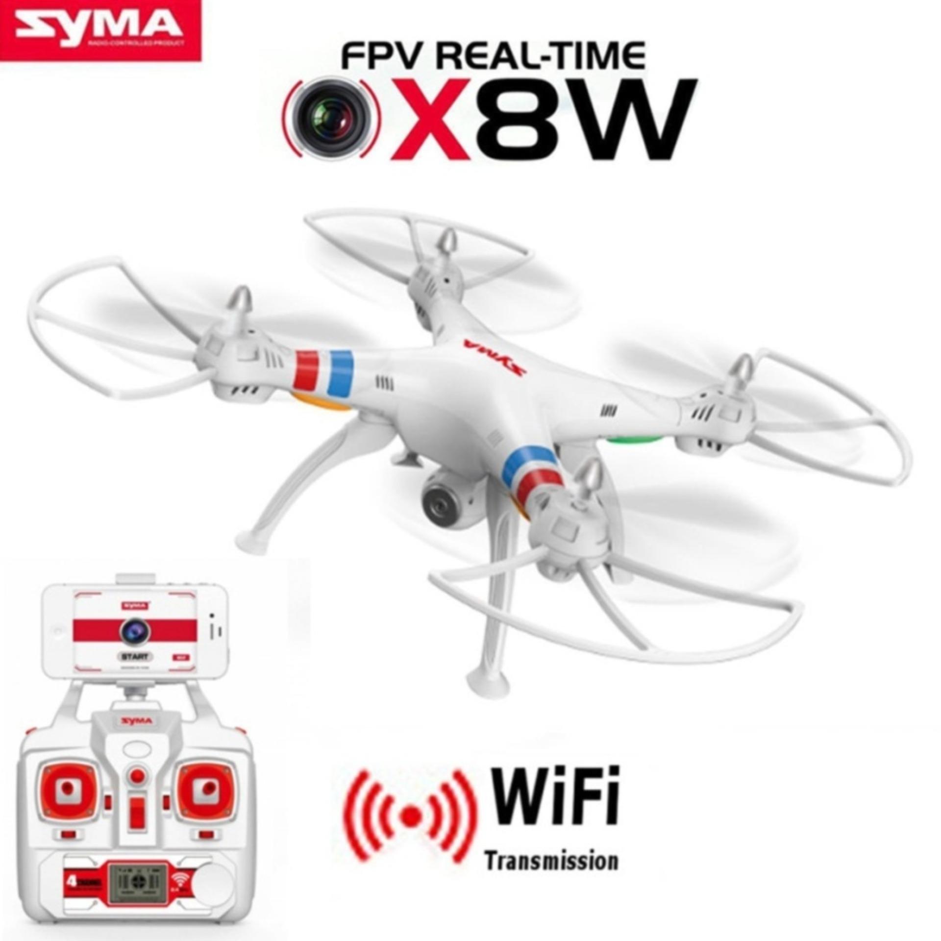 SYMA X8W FPV RC Quadcopter Drone with WIFI Camera 2.4G 6 Axis - Support Action Cam Gopro Yi Cam - Putih