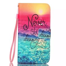 Kulit Sintetis dan TPU Lukisan Flip Cover untuk LG K10 M2 (Multicolor)-Intl