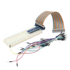 Tipe T GPIO Dewan ekstensi + diseduh sendiri papan tempat memotong
roti + Pelangi 40 tandai kabel pita datar + 65 buah kabel jumper
untuk Raspberry Pi 2 3 model B