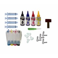 Tabung CISS/Infuss 100ML + Tinta Korea Canon + Obeng + Spuit 4 warna