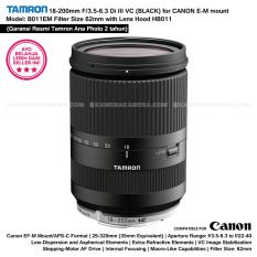 TAMRON 18-200mm F/3.5-6.3 Di III VC for Canon EOS M with Lens Hood - BLACK (Garansi Resmi 2 tahun Ana Photo)