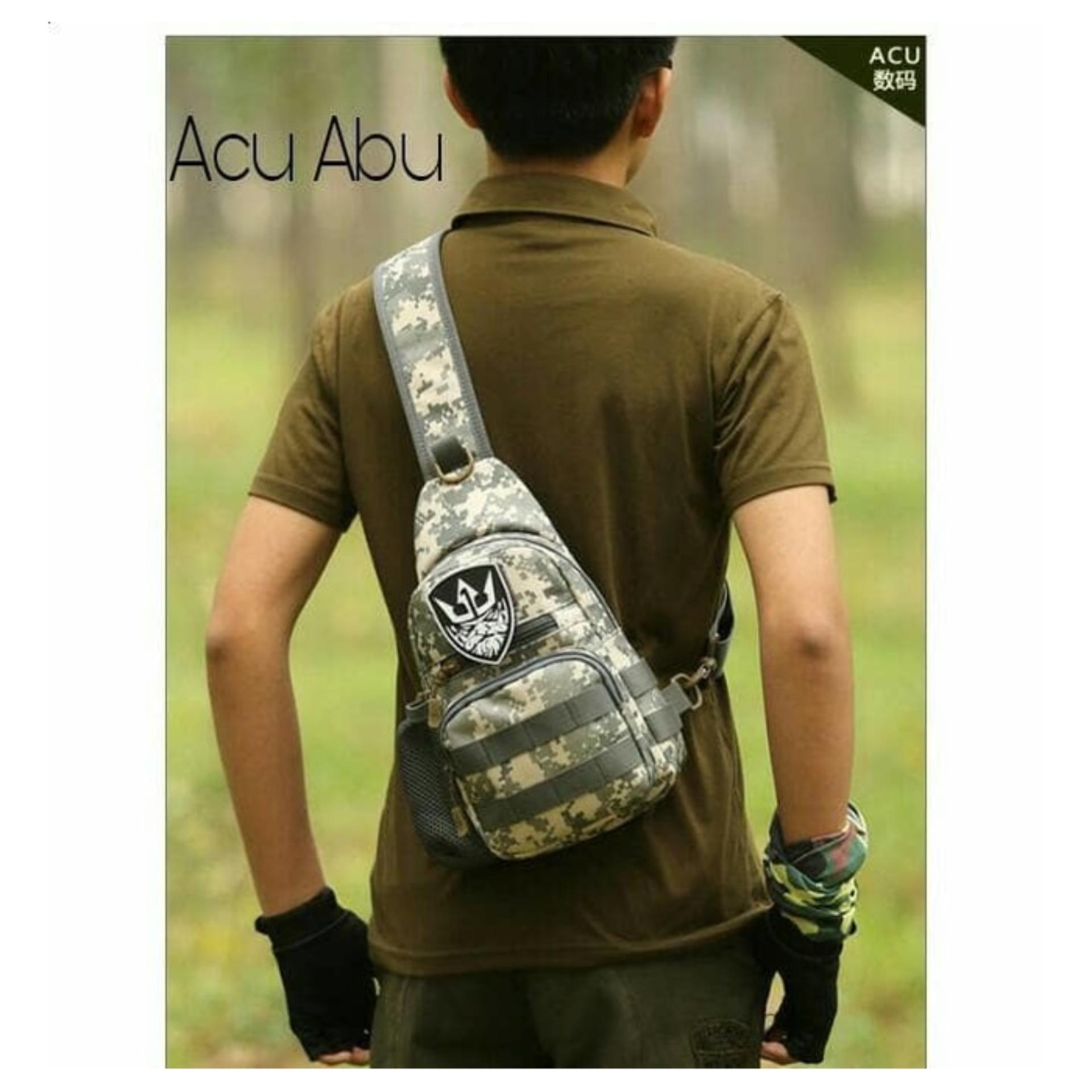 Best Tas Slempang 249 Army Impor Tactical Pria Cowo Bag Tempat Botol Tas Selempang Import Impor Cowok Pria Army Tactical Sling Waist Messenger Shoulder Bag