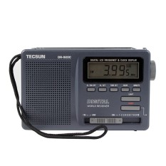 TECSUN DR-920C Radio FM MW Thomson 12 Band Jam Digital Alarm Pesawat Penerima Radio FM And Lampu Latar (HITAM)
