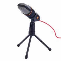 Teiton Mikrofon Kondenser Studio + Stand SF666 Microphone with Stand 3.5mm Mic Peralatan Sound System Panggung for Smarthphone Laptop PC Recording Rekaman Shockproof Mount Suara Jernih Aksesoris Audio Video Menyanyi Karaoke Singing Perfect Voice - Hitam