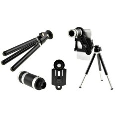 Telezoom 8x + Tripod+ Holder Camera Lensa Tongsis / Monopod Kamera