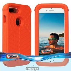 Temdan IPhone 7 Plus/6 S Plus/6 Plus Floating Case dengan Tas Tahan Air Shockproof Lifejacket Case untuk IPhone 7 Plus/6 S Plus/6 Plus (5.5 Inci) -Orange-Intl