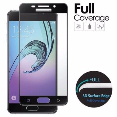 Tempered Glass For Samsung Galaxy A5 2017 A520 9H Full Screen Black Screen Anti Gores Kaca / Screen Guard / Screen Protection / Temper Glass / Pelindung Layar Kaca Samsung Galaxy A5 2017 A520 / Depan Only / Full Cover Depan - Black / Hitam