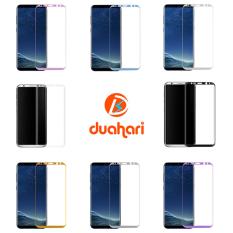 Tempered Glass Full Cover Warna Putih Screen Protector untuk Samsung Galaxy S8 Plus Curve