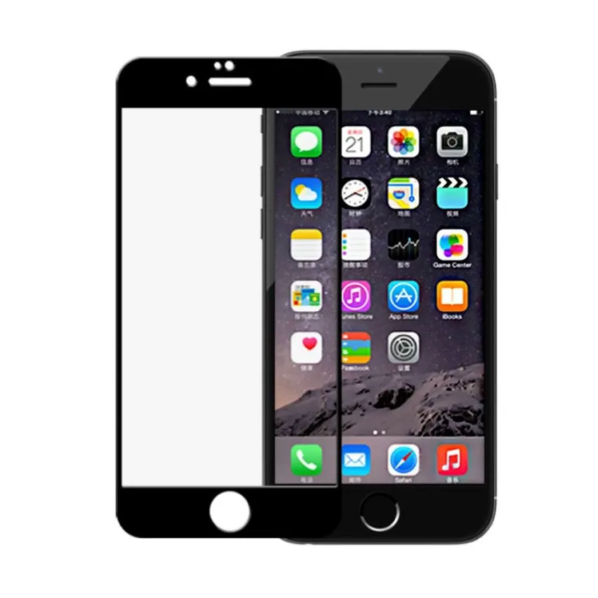 Tempered Glass Full Screen Black For iPhone 6 Plus / iPhone 6s Plus Screen Anti Gores Kaca / Screen Guard / Screen Protection / Temper Glass / Pelindung Layar Kaca iPhone 6 Plus / iPhone 6s Plus - Black / Hitam
