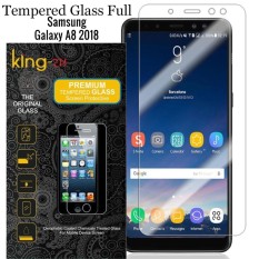 Tempered Glass Screen hitam For King Zu Samsung Galaxy A8 2018 Screen Anti Gores Kaca / Screen Guard / Screen Protection / Temper Glass / Pelindung Layar Kaca / bening