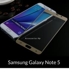 Tempered Glass Screen Protector / Anti Gores Kaca Samsung Galaxy Note 5 - Emas