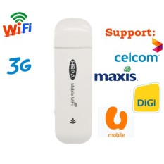 Tenstar UF230 150 Mbps 3G Router Nirkabel Portabel dan Modem Wifi untuk Celcom, Digi, Maxis U Mobile-Intl