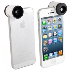 Teog Photo Lens Kit 3 in 1 (180 Degree 0.28x Fisheye Lens + Wide Lens + Marco Lens) for iPhone 5 - White