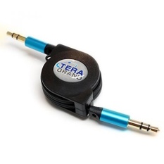 Tera Grand RETA-TE222-BL 3.5mm MALE To Male Stereo Retractable Kabel dengan Perumahan Aluminium, Biru, 2.9-Intl