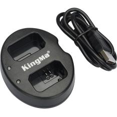 Termurah !! Kingma Dual Battery Charger For Sony A5000 A5100 A6000 A7r Nex6 5t 5r 5n - NP-FW50 - Black / Hitam Casan Charger Charging Berkualitas