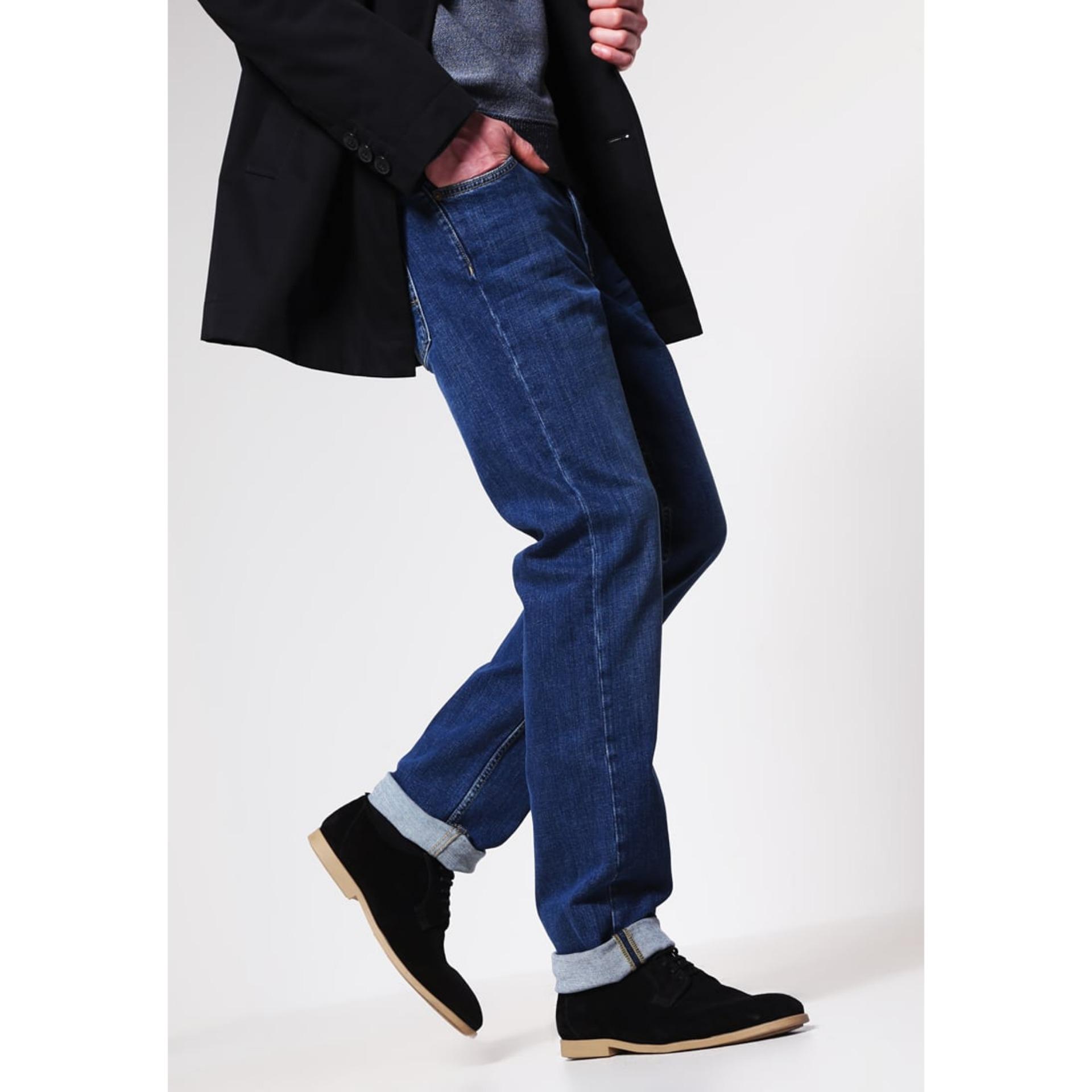 TEXAN - CELANA JEANS PANJANG PRIA - WARNA BIRU JEANS - MODEL REGULER STANDARD - BIG SIZE 33 34 35 36 37 38